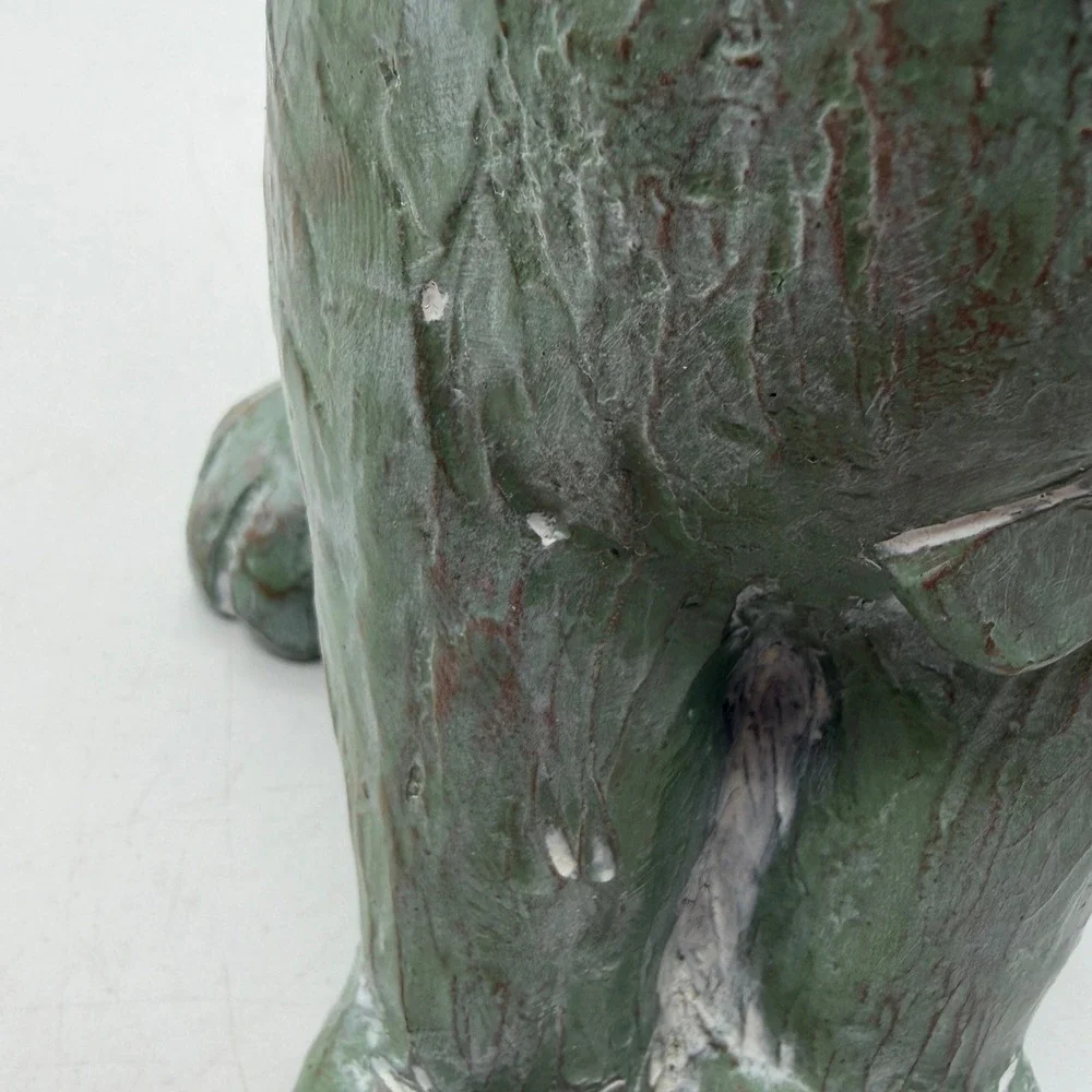 Isabel Bloom Sitting Pretty Cat statue figure concrete wood look kitty figurine